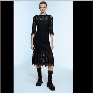 NWT Zara Lace Midi Dress